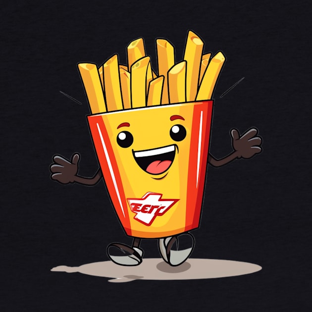 kawaii french fries T-Shirt cute potatofood funny by nonagobich